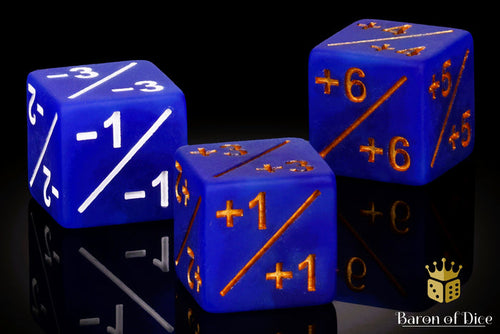 +1/ -1 Counters - Matte Blue - Set of 10