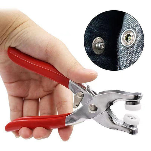 100 Sets Silver Colors 9.5mm Metal Copper Prong Snap Buttons With Pliers