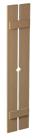12" Plank Shutter - 2 Board , Diamond