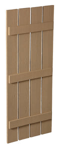 24" Plank Shutter - 4 Board , 3 Batten