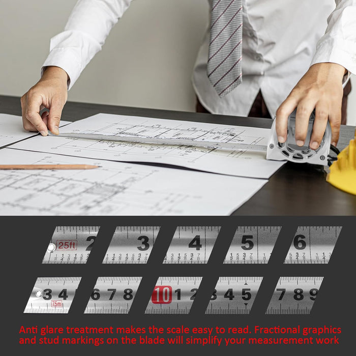 5m Corrosion-Resistant Stainless Steel Telescopic Metric Ruler – Precision in Every Measure!