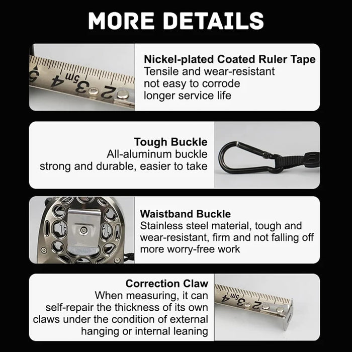 5m Corrosion-Resistant Stainless Steel Telescopic Metric Ruler – Precision in Every Measure!