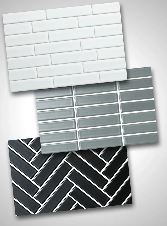 Shop Cepac Retro RT-141B Gloss White 1x4 Stagger Joint |   Artistic Tile & Stone