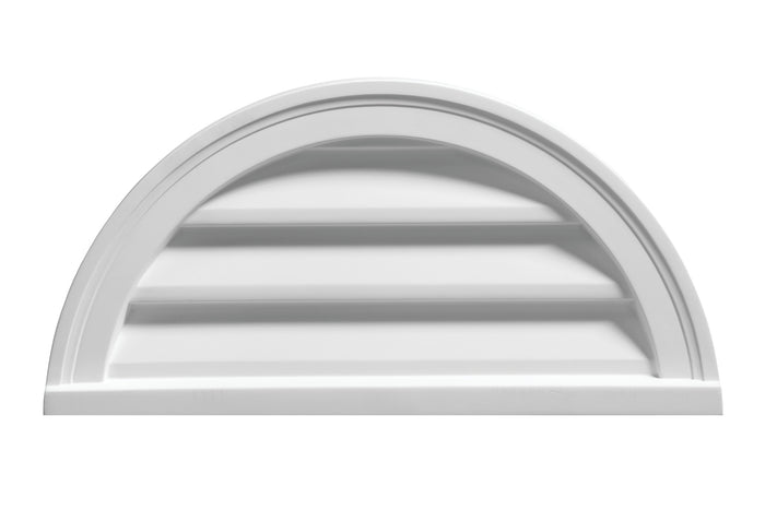 Decorative Louver Half Round - Brickmould Style