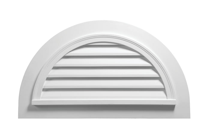 Decorative Louver Half Round with Flat Trim