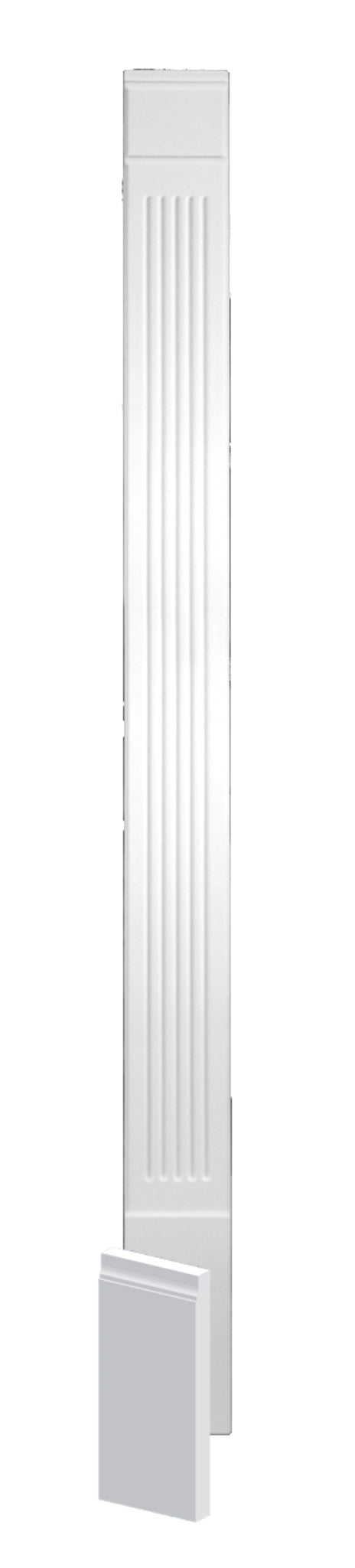 Fluted Narrow Pilaster with Detached Plinth