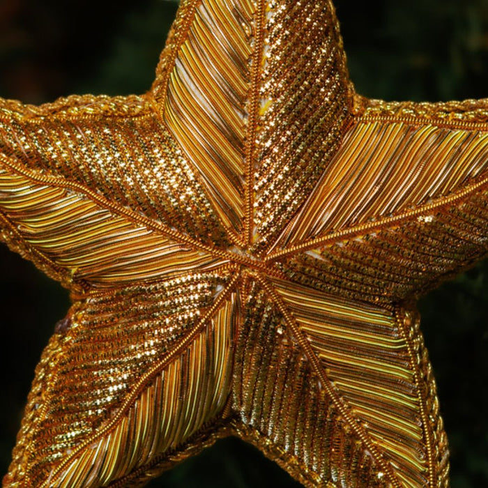 Gold Zardozi Star Ornament
