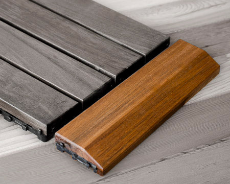 Ipe Floor Tile Transition Edge - Superior Saunas