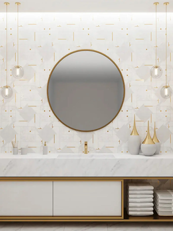 Shop Mir Skalini Rockefeller White Nouveau |   Artistic Tile & Stone