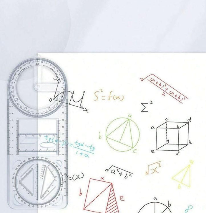 Multifunctional Geometry Ruler – Ideal for Math & Craftwork