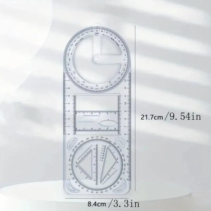 Multifunctional Geometry Ruler – Ideal for Math & Craftwork